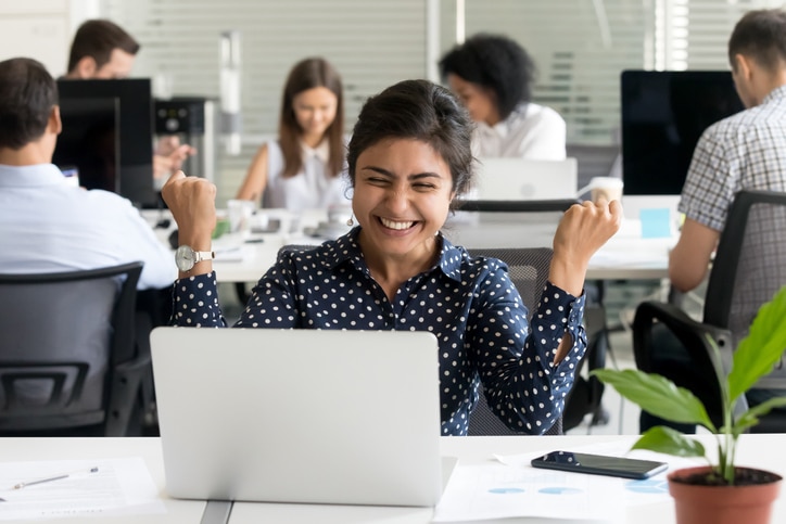 Excited-business-woman